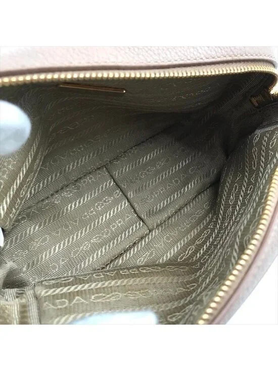 Prada Leather Pouch Gold Pink Beige Case - Picture 7 of 10